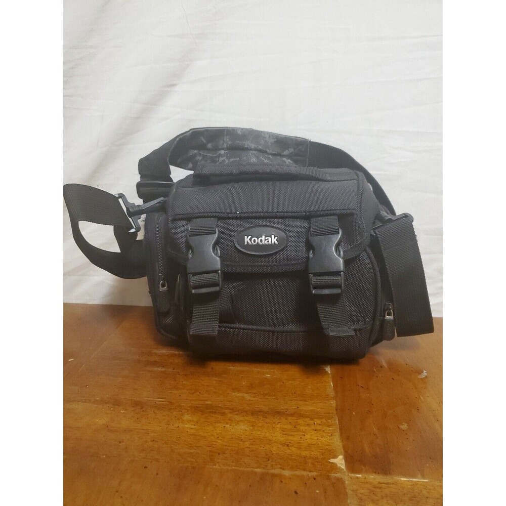 KODAK DSLR Camera Bag Extra Storage Pockets Zip Strap Black Shoulder Strap